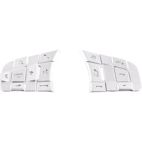 10 Pcs for Land Rover Discovery Sport 2015-2019 Aluminum Alloy Car Steering Wheel Button Frame Sticker Cover(High Match)