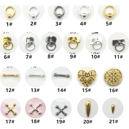 10pcs/lot Japan Korea 3D Alloy Nail art Decorations Metal Heart Drop Nail Parts Nail Accessories DIY Charm Tips Supplies