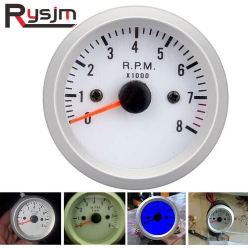 2"/52mm LED Car Auto Tachometer Gauge Meter Pointer Universal tacometro rpm meter velocimetro carro tach inter auto toerenteller
