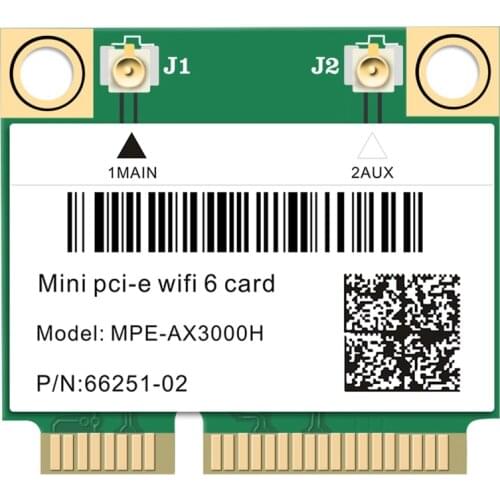 2974Mbps Wifi 6 Mini PCI-E Card 2.4G/5Ghz Bluetooth 5.0 Wireless Network Wlan Wifi Card 802.11Ax/Ac Windows 10 Laptop