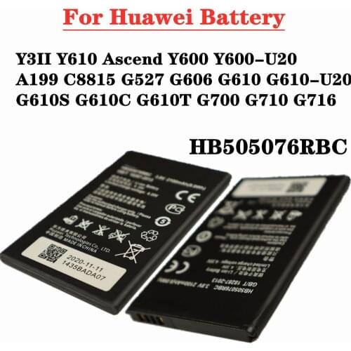 HB505076RBC Battery For Huawei Y3 II / LUA L02 / L03 / L13 / L21 / L23 / U02 / U03 / U22 / U23 Ascend Y600 G700 G610S Battery