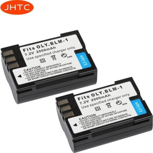JHTC 2000mAh PS-BLM1 BLM-1 BLM1 Camera Battery For Olympus C-5060 C-7070 C-8080 E-30 E-300 E-330 E-500 E-510 E-520 E3 2pcs
