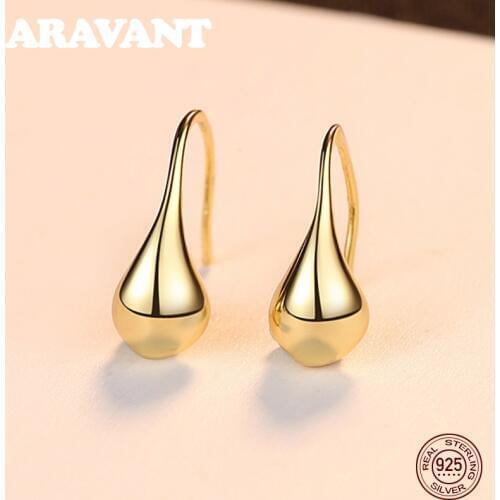 Authentic 925 Sterling Silver Water Drop Earring For Women Elegant Engagement Earrings Fashion Jewelry Accessories