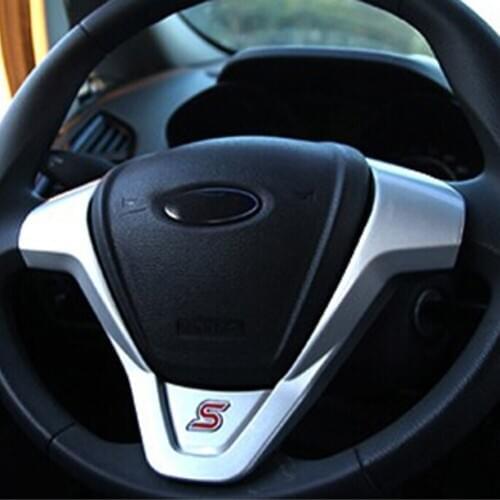 Auto Accessories Car Steering Wheel Covers Trim Sticker for Ford New Fiesta MK7 2009-2017 Ecosport 2012-2017