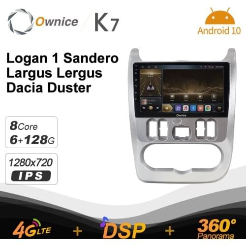 K7 Ownice 2 Din Android 10.0 Car Multimedia radio for Renault Logan 1 Sandero Lada Largus Lergus Dacia Duster With 8 Core 360