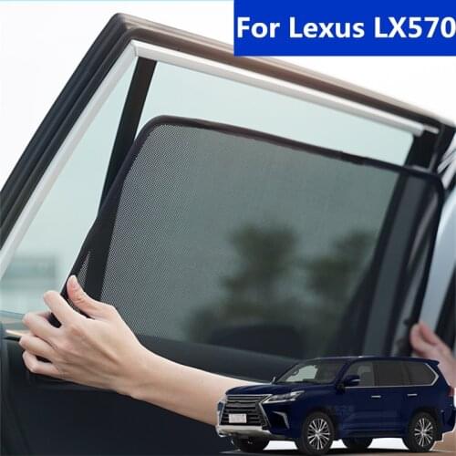 Car Window Sun Shade Windshield Visor Mesh Side Window Sunshade Foldable UV Protection Curtain For Lexus LX570 2016-2020 2021