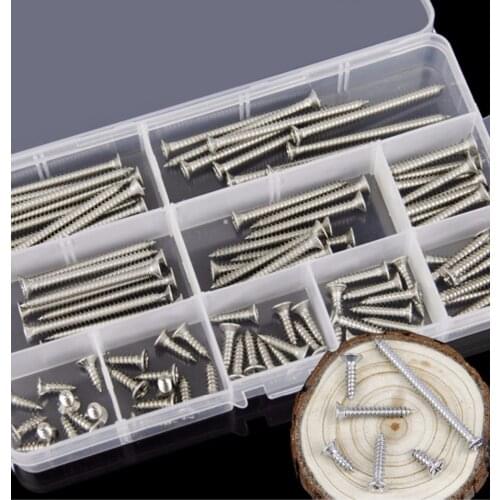 Free shipping 316 stainless steel self tapping screw set M3M4M5 cross countersunk flat head self tapping screws