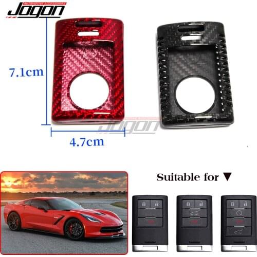 Genuine Carbon Fibre Smart Remote Key Fob Case Cover For Cadillac DTS STS 2008-2011 CTS SRX 2009-2014 XTS ATS 2013-2014 Escalade