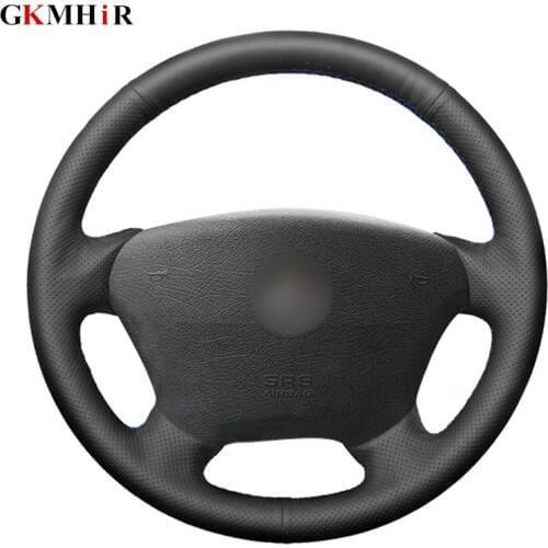 Black Artificial Leather Car Steering Wheel Cover for Mercedes Benz W163 M-Class ML230 270 320 350 430 500 1997