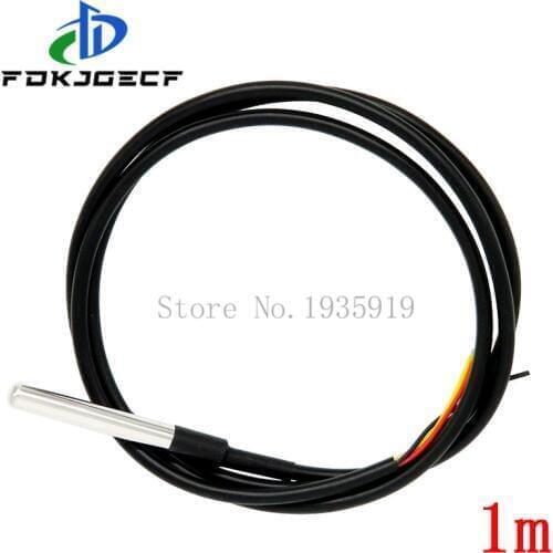 DS1820 Stainless steel package Waterproof 1 Meter DS18b20 temperature probe temperature sensor 18B20 TO-92
