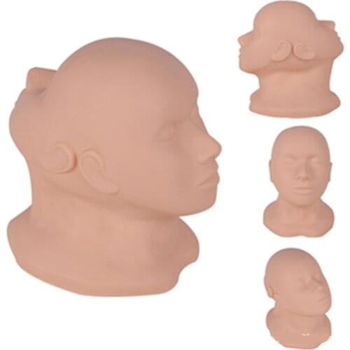 Double-face Mannequin for Eyelashes Dummy Double Sided Available Dummy for Eyelash Mannequin Silicone Lashes Practice Head Mold