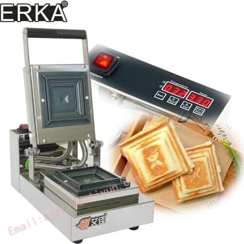 ERKA Commercial Sandwich maker square Sandwich griller Non-Stick Double-sided Heating toaster breakfast Sandwich Toastie maker