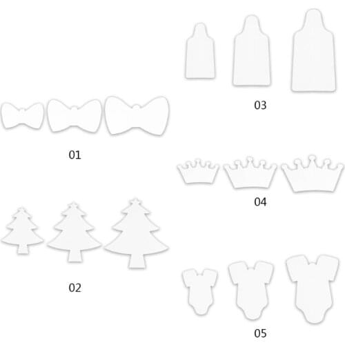 DIY Handmade Cake Mold Cake Decoration Gadget Birthday Cake Bottle Bowknot Crown Pine Baby Cloth Design Kitchen Tool