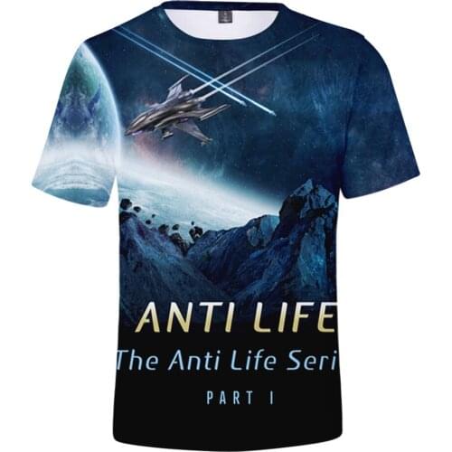 Personality Anime Tshirt Anti-life 3D Tshirt Summer Preppy Style Men/Women Street T-shirt Youthful Retro Innovation Gothic Style