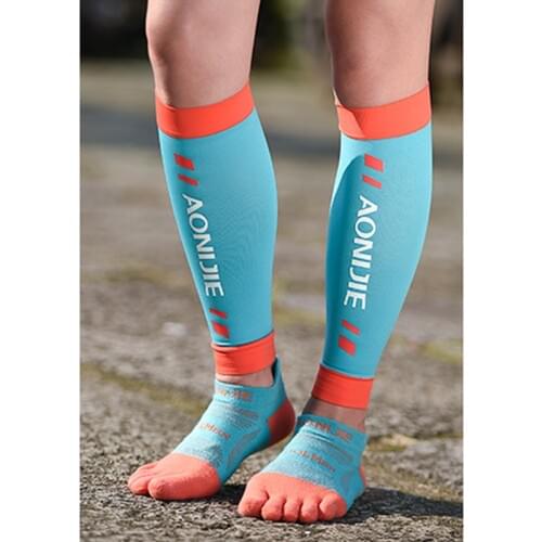 AONIJIE 2021 Sports Calf Compression Sleeves Shin Splint Support Relief for Running Jogging Marathon Hiking Unisex Power Legs