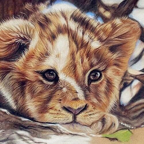 Diamond Painting Kit Animals Diamond Embroidery Tiger Cartoon Cross Stitch Kit Crystal Mosaic Beaded Painting DIY Gift