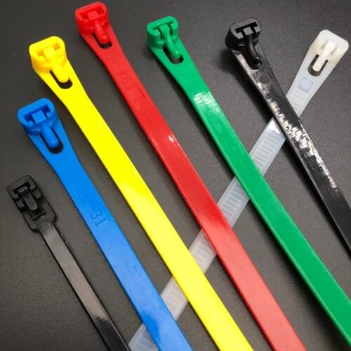Genuine/Original reusable zip ties 50pcs Colorful cable ties reusable UL Rohs Approved Loop Wrap Nylon zip ties Bundle Ties