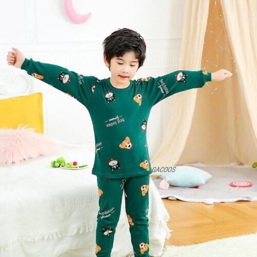 Autumn Winter Boys Pajamas Teenage Pyjamas Sets Cotton Sleepwear For Children Kids Boys Clothing Set For 4 6 8 10 12Year Pajamas