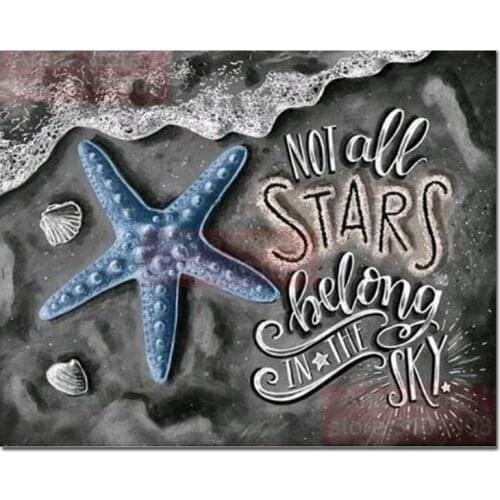 Full DIY Diamond Embroidery Animal Starfish Diamond Painting Cross Stitch Mosaic Pattern Home Decor Wall Painting