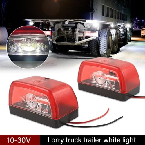 Trailer License Plate Lights 12V/24V White 3LED E9 Listed Licence Tag Lights for Trailer Truck UTV Car Accessories High Quality