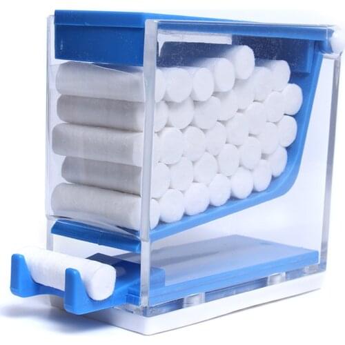 Dental Orthodontic Dentist Cotton Roll Dispenser Holder Storage Organizer Press Type Cotton Roll Box Dental Tools