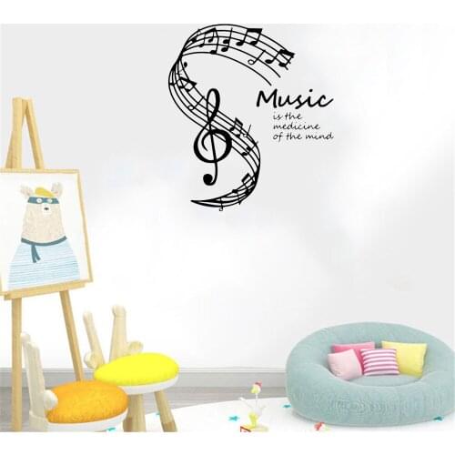 Creative Music Quote Sheet MusicWall Stickers Personalized For Kids Room Bedroom Living Room Home Decor Decor Vinyl Mural ov624
