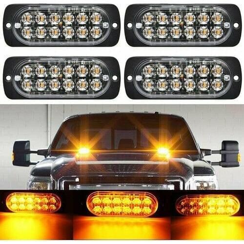 Universal 12LED Car Truck Emergency Beacon Warning Hazard Flash Strobe Light Bar Car Light DC 12-24V For Car Van Truck ATV UTV