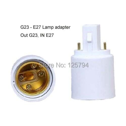 High quality CE &ROHS 5pcs/LOT G23 2pin to E27 Socket Base E27 to G23 Halogen Light Bulb Lamp Adapter Converter Holder