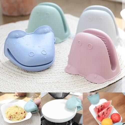 1PC Organizer Silicone Pot Clips Clip Microwave Oven Gloves Insulated Heat Hot Plate Thicken Anti-scald Kitchen