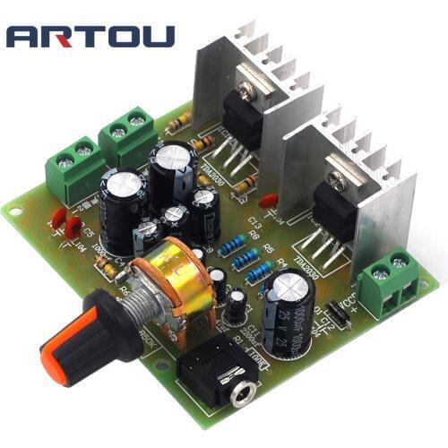 2.0 dual channel pure rear stage TDA2030A audio DIY power amplifier board single power 12V diy kit