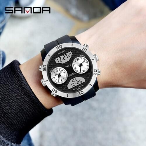 BASID Mens Sports Watch Fashion Waterproof Watches Electronic Digital Quartz Clocks Stylish Gentleman Top Brand Luxury For Gift