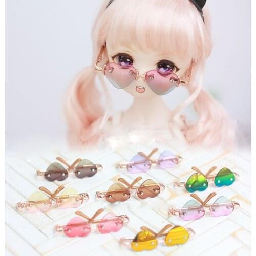 D01-P550 children handmade toy 1/3 1/4 1/6 Doll clothes BJD/SD doll props Accessories Multicolor love glasses 1pcs