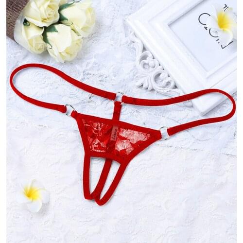 XS S M L XL XXL XXXL Size Crotchless Open Crotch Ringed Sexy Lingerie Erotic Peekaboo Underwear G String Thongs for Women Ladies