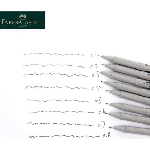 Faber Castell Needle Pen 0..1 0.2 0.3 0.4 0.5 0.6 0.7 0.8 Sketch Painting Waterproof Hook Line Pen Designer Architect Art Office