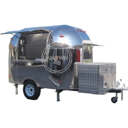 Stainless steel 3M length mobile food truck hot dog cart trailer for sale
