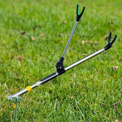 Fishing rod bracket portable retractable folding 1.5M1.7M 2.1M 2.4M2color stainless steel fishing Rod Holder Telescoping