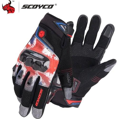 Motorcycle Gloves Summer Non-slip And Drop-proof Carbon Fiber Protective Shell Motocross Off-Road Racing Gloves Motorbike Gloves