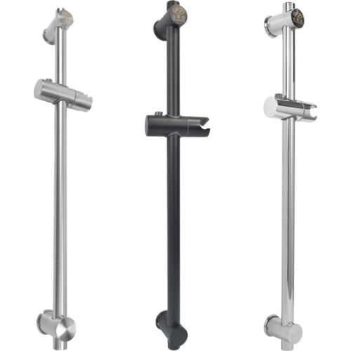 Shower Slide Bar Stainless Steel Shower Rod Lifter Pipe Wall Mounte Rotatable Shower Bar Adjustable Sliding Rail Set Lifting Rod