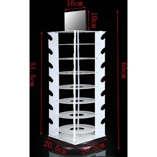 New Listing 360 Degree Rotation Wholesale Rotating White Plastic Sunglass Display Stand Holder Glasses Rack For 28 Pairs