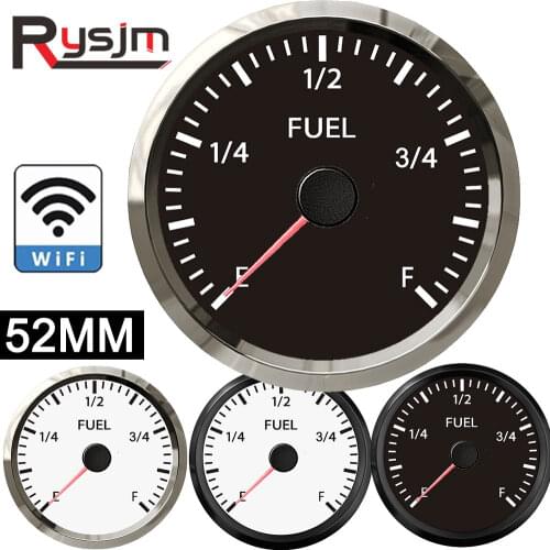 NEW 52mm Fuel Level Gauge WiFi Car Marine Fuel Gauge Tank Meter Support PC/Laptop/Mobile Phone WiFi Connection Configuration