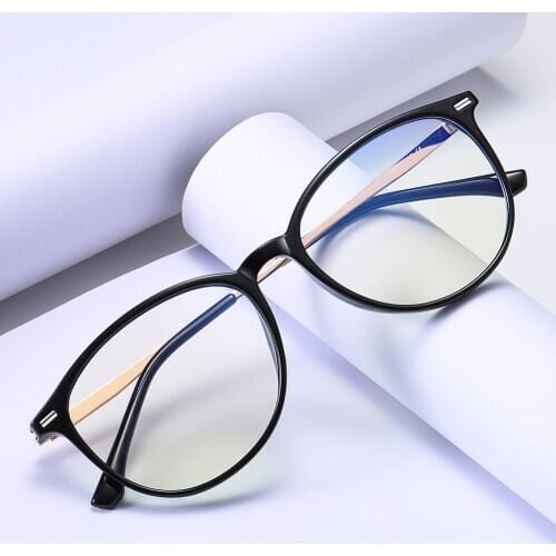 Womens Computer Glasses Blue Light Blocking Oval Optical Eyeglasses Frames Anti Blue Ray TR90 Clear Frame Eyewear for Women Men