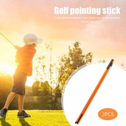 Outdoor 2pcs Golf Alignment Sticks Foldable Portable Golf Putting Ball Position Aid Training Tool Equipment Supplies