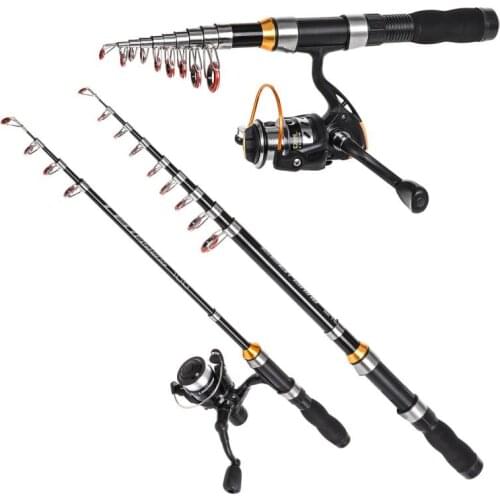 Ultralight Carbon Fiber Telescopic Fishing Rod Portable Sea Spinning Good Quality Portable Pole Fishing Equipment