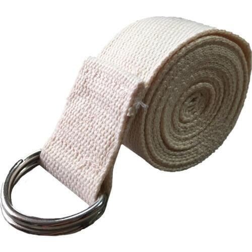 Yoga Strap Durable Cotton Exercise Straps Standard Extra Long Straps Adjustable D-Ring Buckle Gives Flexibility for Yoga