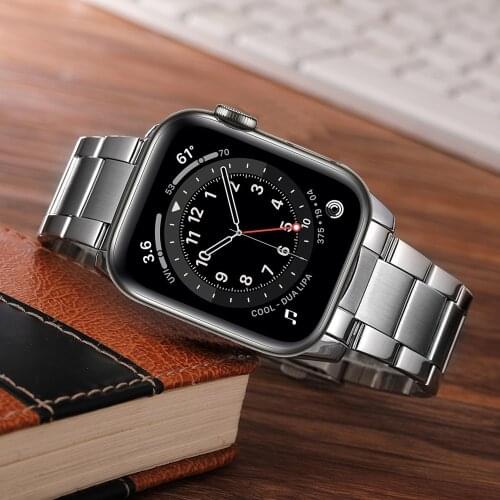 Watchbands for apple watch 6 se 44mm 40mm band Stainless Steel Metal strap for iwatch series 5 4 3 42mm 38mm bracelet men women