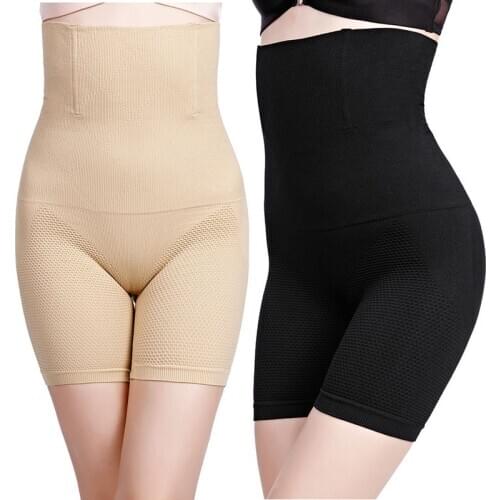 Plus Size Boxer Body Shaping Underwear Women High Waist Safety Pants Postnatal Seamless Control Panties Hip Lifter Tummy Shaper
