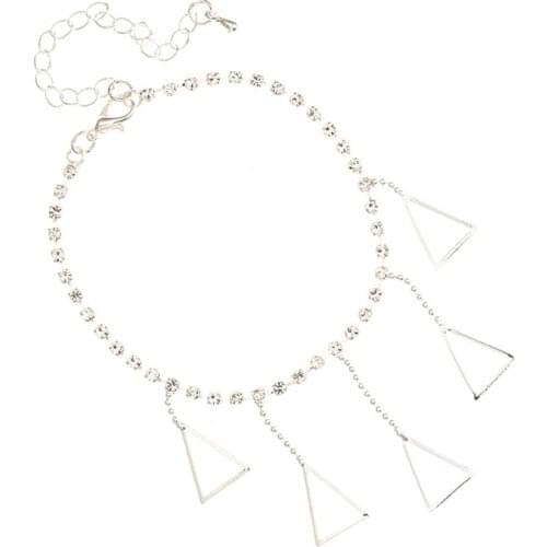 YFJEWE Turkish triangle Pendant Foot Bracelet Beads Chain Beach Anklet halhal ayak zinciri A018