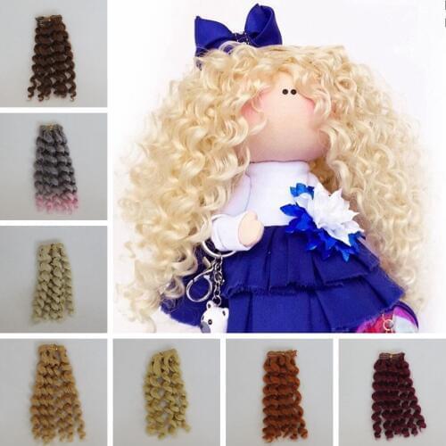 1 pieces 20CM Hair Wefts for BJD/SD/Blyth Dolls Curly Hair Extensions for All Dolls DIY Doll Wigs Hair Doll Accessories