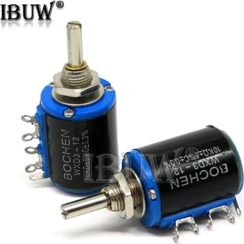 1PCS WXD3 WXD3-12 1W 1K 2K2 3K3 4K7 10K Ohm 100R 220R 470R 2.2K 3.3K 4.7K 1W Wirewound Potentiometer