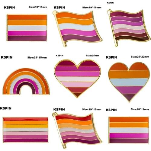 Sun Set Pride LGBT Pride Badge Lapel Pin Brooch